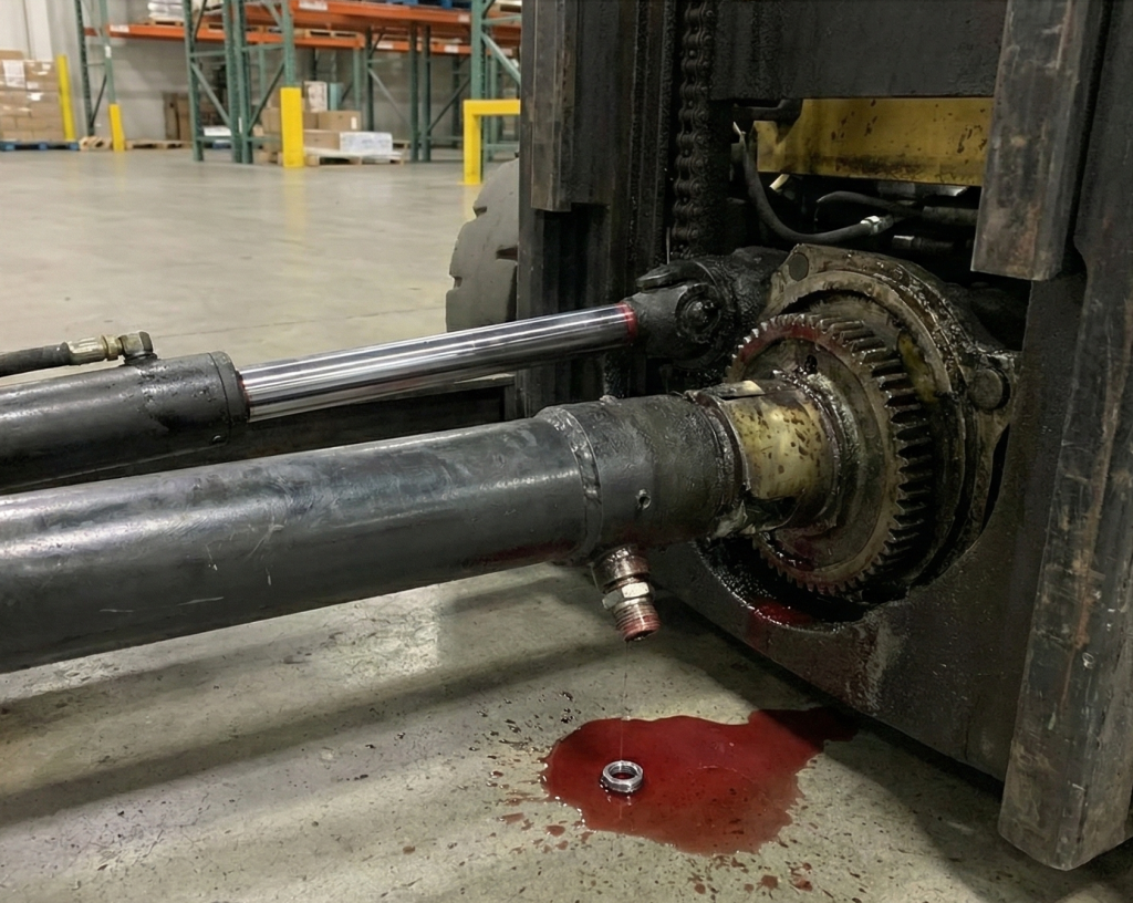 Forklift with steering issues